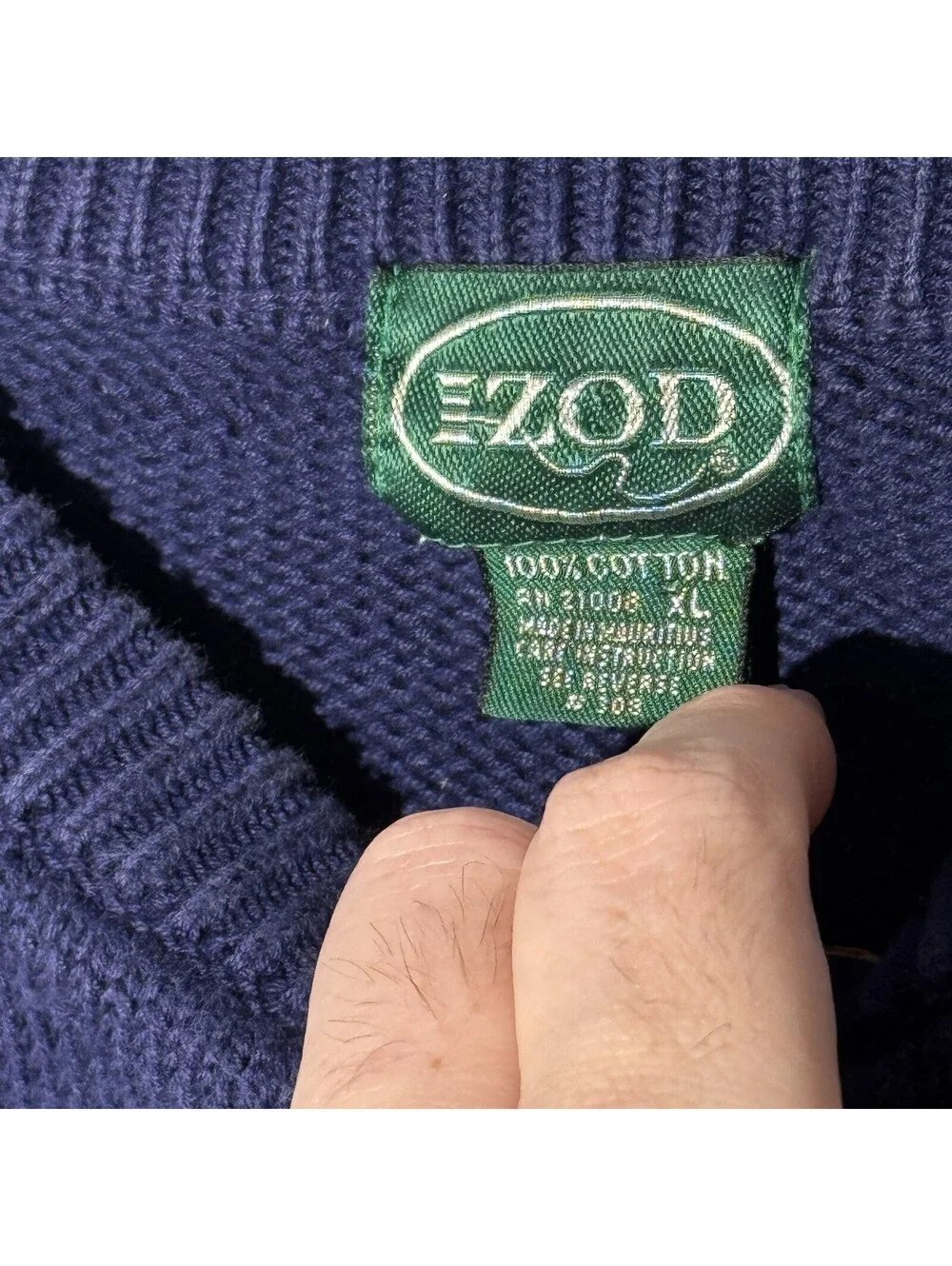 Vintage IZOD Striped Crewneck Sweater Men’s XL Green Blue Red Knit Pullover